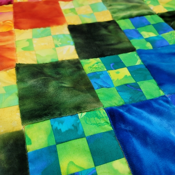 Handmade Rainbow Quilt OOAK - Picture 13 of 14